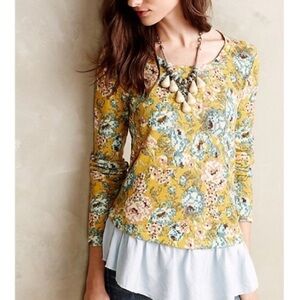Anthropologie Lilka Goldenrod Blouse | Longsleeve Tee